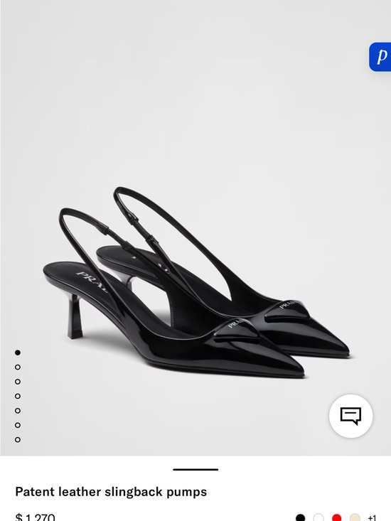 Prada Shoes - Prada Black Patent Pointed Slingback Pumps